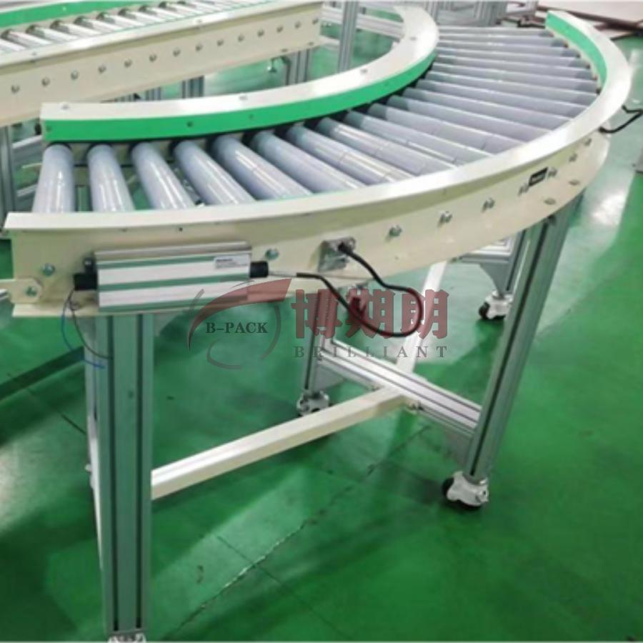 90 degree electric roller conveyor line